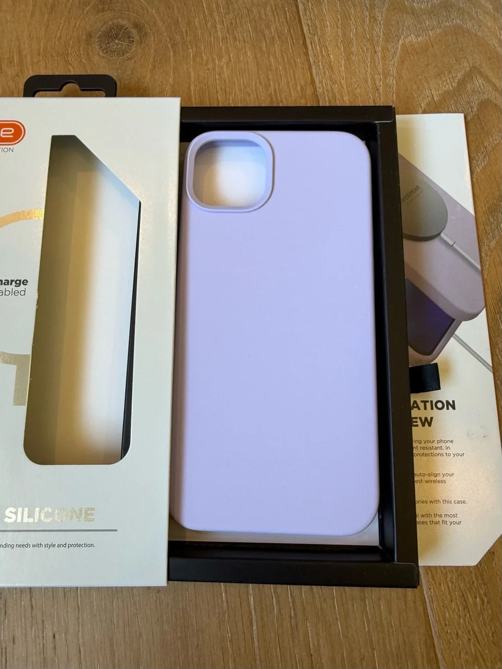 New Base Liquid Silicone MagCharge Case for iPhone 14 Max - Lavender Purple Case